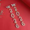 Strass Neujahrs-Ohrringe Kristallschmuck Strass-Ohrringe Vintage 2026 Ohrstecker Party