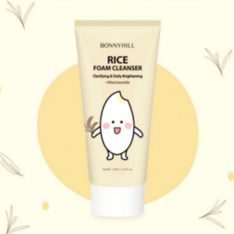 Bonnyhill Rice Foam Cleanser 170ml – Gentle Moisturizing Facial Cleanser