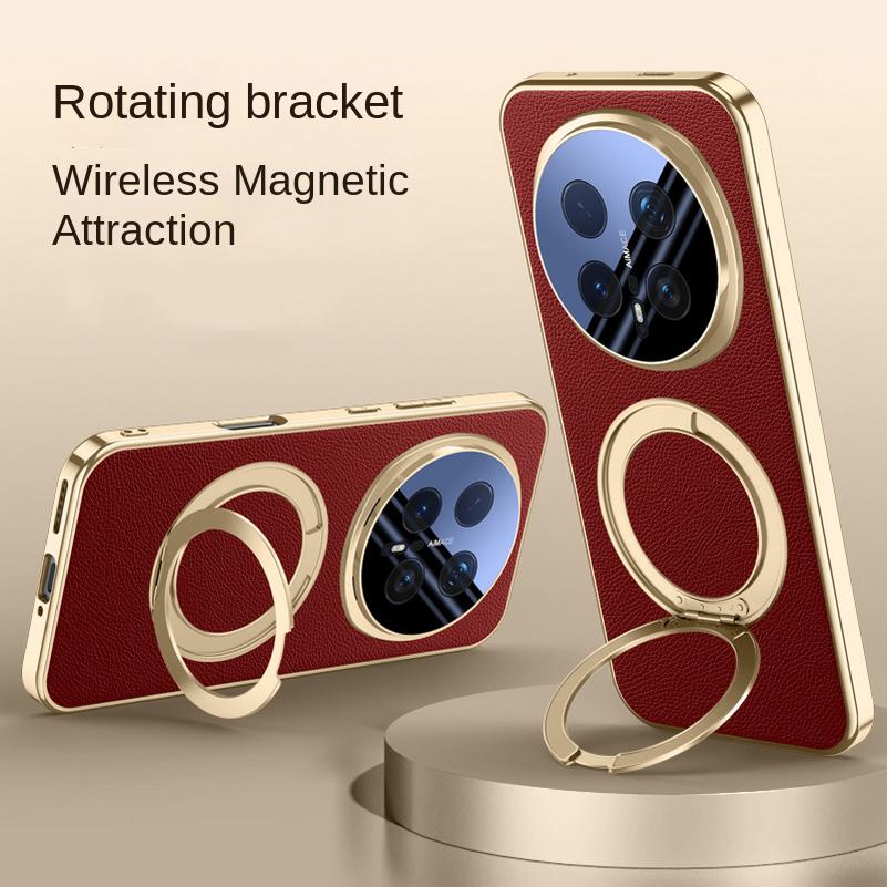 

Rotatable Metal Magnetic Bracket Holder Lens film protection Case For Honor Magic 8 Pro magic8 Slim Leather Cover Honor Magic8 Pro