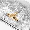 Vivienne Westwood Metallic Crinkle Card Wallet 5402000pu L00a7 Q401
