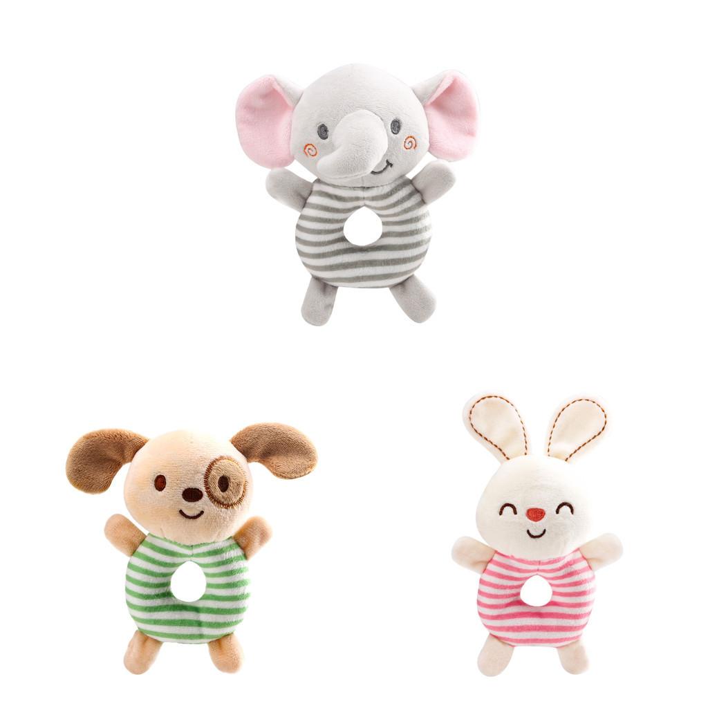 Tololo Round Hand Bell Plush Toy For 0-year-old Babies Emotional Development Visual Stimulation Hand-eye Coordination