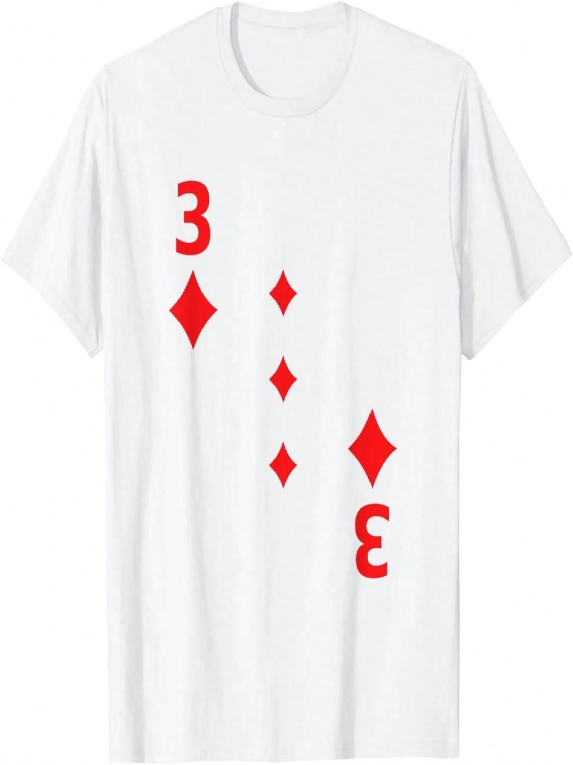Three Of Diamonds Shirt Poker Playing Card Halloween Tshirt T-Shirt S разноцветный