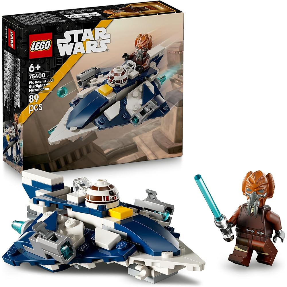 LEGO Star Wars Jedi Starfighter Microfighter Building Toy for Kids Ages 6-9, Educational Block Set 75400