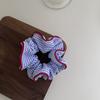 Gestreiftes Muster Haarseil Haarknoten Scrunchies Elastisches Haarseil Großer Haar-Scrunchy Stirnbänder Damenaccessoires
