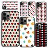 Playing Cards Suit Symbols Phone Case for iPhone 17 Air 16 Coque 15 14 12 13 PLUS 11 PRO MAX Back Cover Fundas Shell