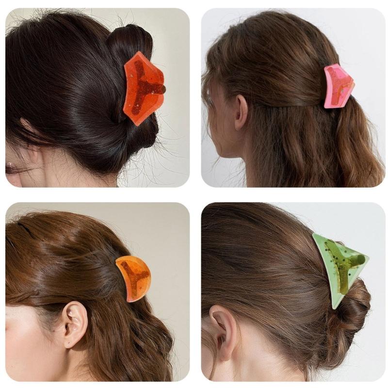 Flexible Silicone Jewelry Mold For Handmade Resin Hair Accessories Moon Crescent Ice Cream Designs Hairpin Mould