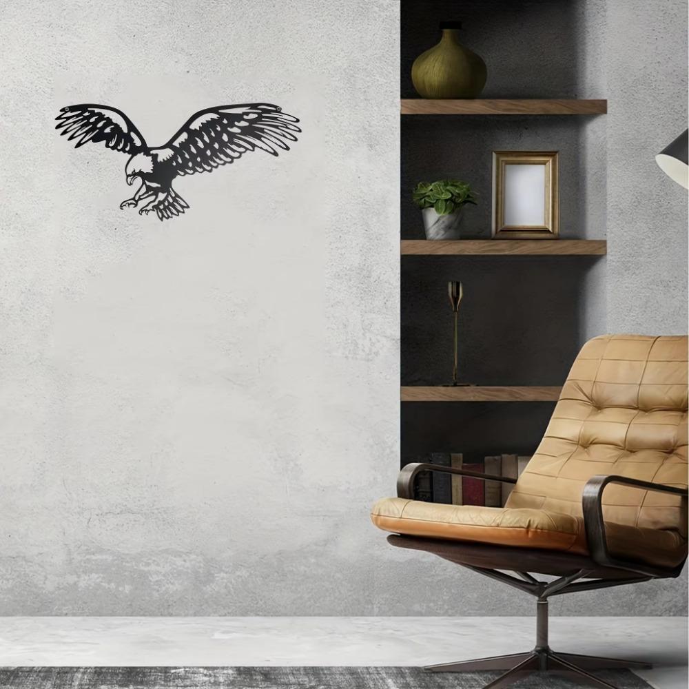Bald Eagle Metal Wall Art Outdoor Décor Black Metal Birds for Yard Ideal for Arts & Crafts and Window Treatments Stylish Home