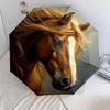 1Pc Horses Motion Automatic Umbrella - Suitable Travel Outdoor Portable Umbrella Birthday Gift Daily Essentials