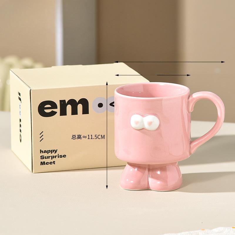 Creative Mug Big Eyes Cup Female Internet Celebrity High Value Brush Teeth and Mouthwash Cup Ceramic Couple