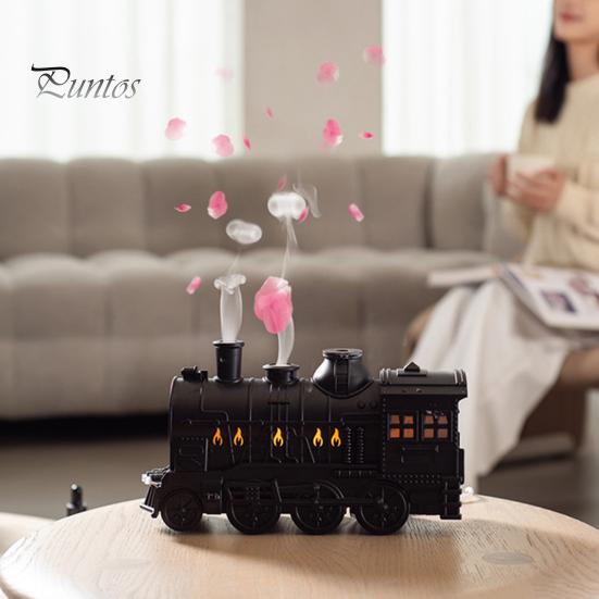 Essential Oil Sprayer for Relaxation Vintage Steam Train Aroma Diffuser, 300ml Ultrasonic Cool Mist Humidifier with Dual Automatic Power Off