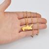 Anniyo Uzbekistan Map Pendant Necklaces Gold Color Jewelry Ozbekiston Patriotic Maps  #214921