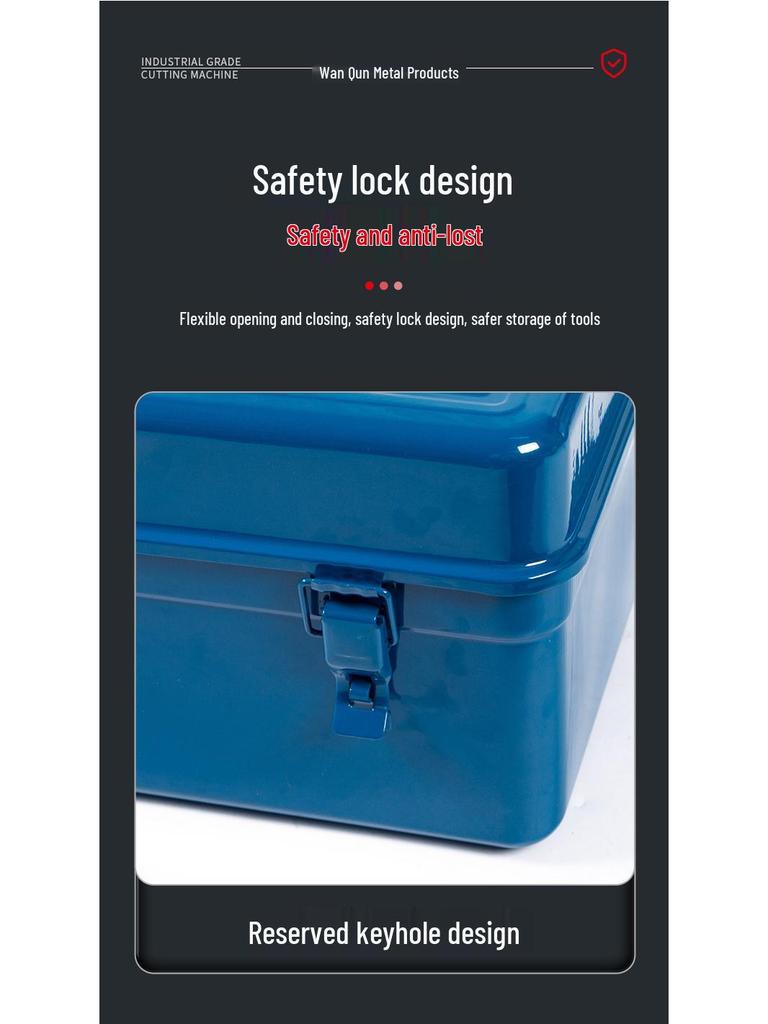 Industrial Grade Large Capacity Portable Toolbox with Multifunctional Storage for Automotive Repair