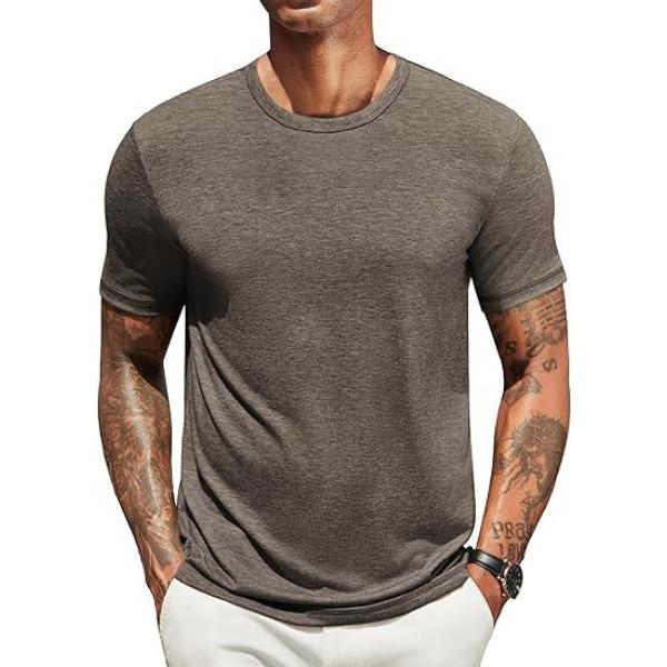 

Мужская футболка с коротким рукавом и круглым вырезом, повседневная летняя классическая базовая футболка L