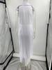 2025 Summer European & American Linen Lapel Sleeveless White Suit Set with Long Pants