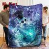 Cartoon Print 2D Flat Pattern Flannel Blanket High Quality All Seasons Warmth and Comfort Perfect for Christmas Gifts.PMT0914396