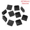 10pc Black Plastic Steel Square Pipe Plug Furniture Accessory Leg Plug Anti Slip Feet Protector Pad Plastic Square Tube Cap Plug