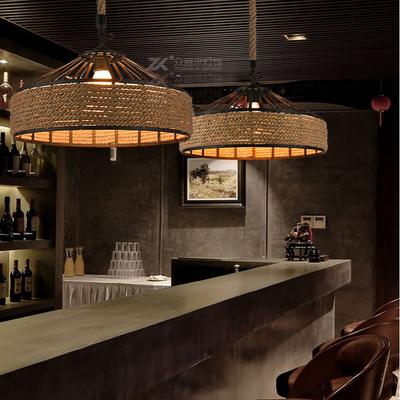 Manila Rope Twined Lampshade Ceiling Loft Hanging Pendant Light Shade
