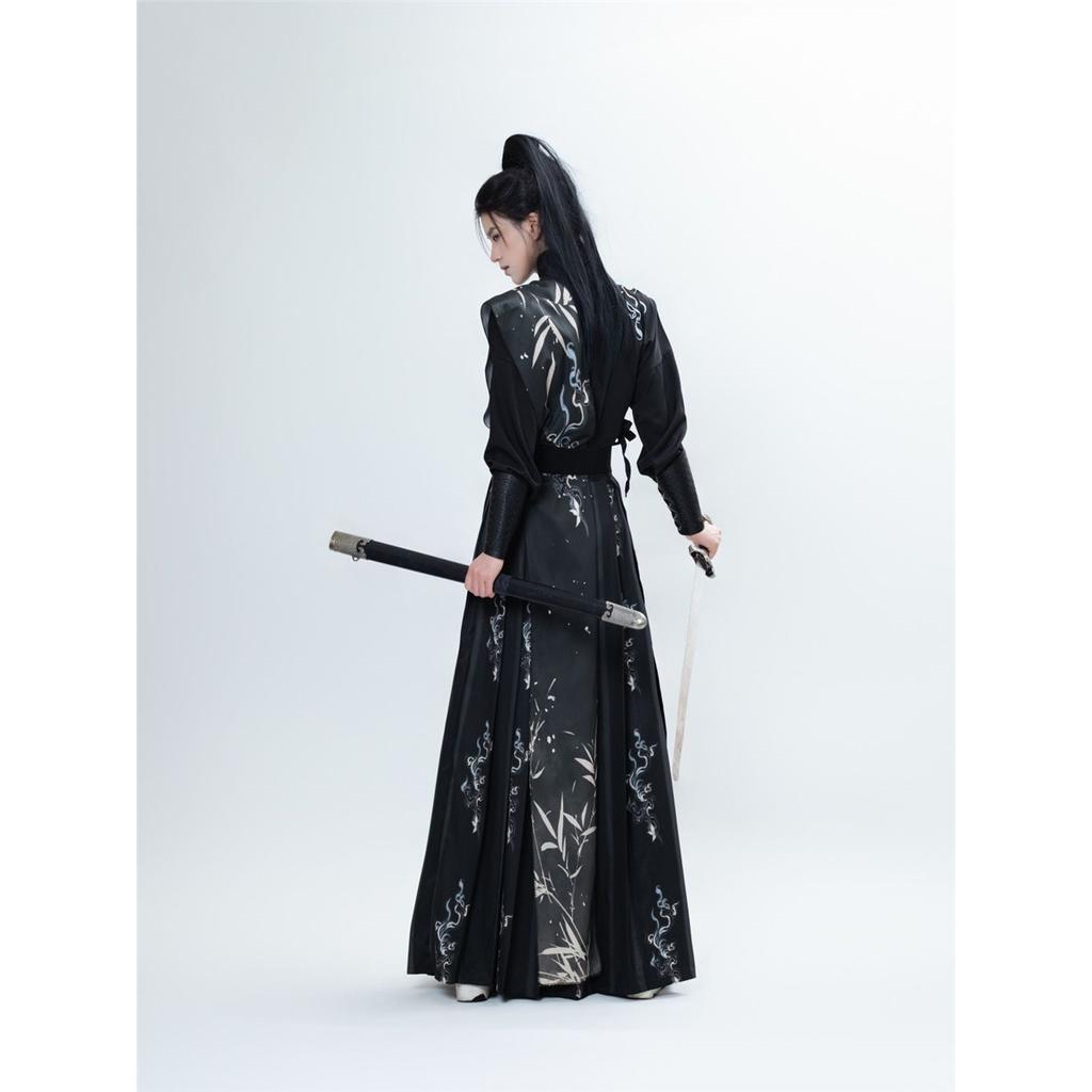 Men's & Couple's Song Dynasty Style Hanfu, Chivalrous Martial Arts Daily Suit With Bamboo Pattern