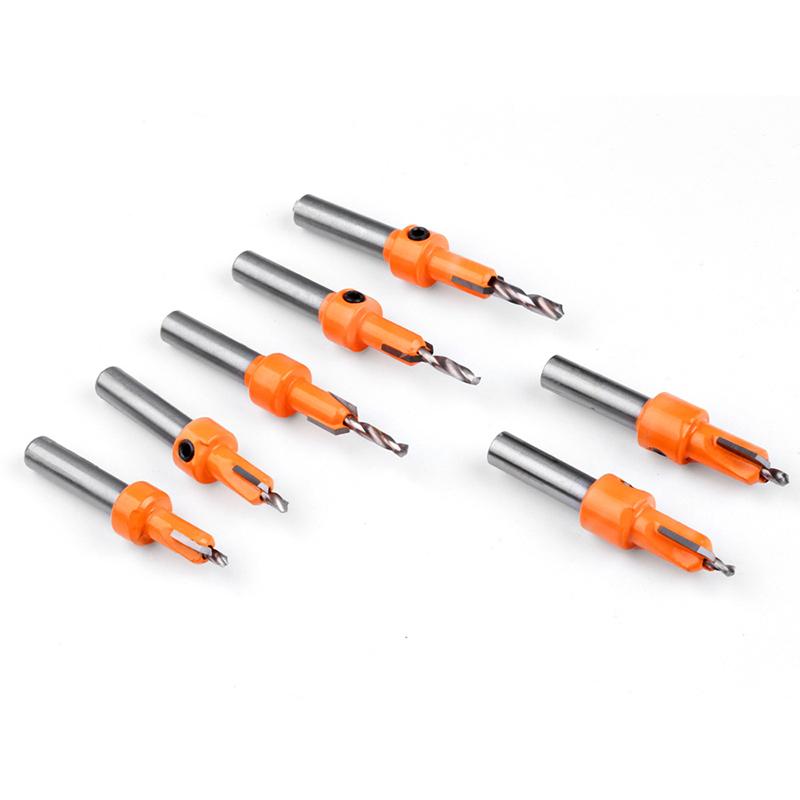 1Set Carbon Steel Woodworking Countersink Router Bit Screw Extractor Remon Demolition For Wood Milling Cutter