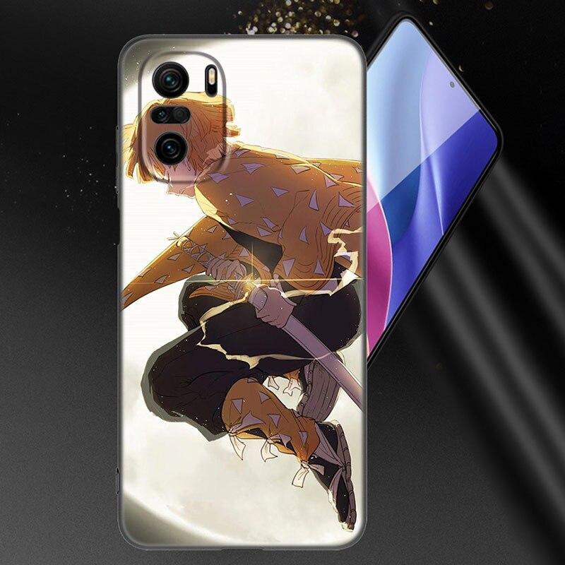 Anime Demon Slayer Agatsuma Zenitsu Phone Case For Xiaomi Mi POCO X3 NFC GT M4 M3 12 11T 10T Pro A3 11 Lite NE 5G 12X 11i F3