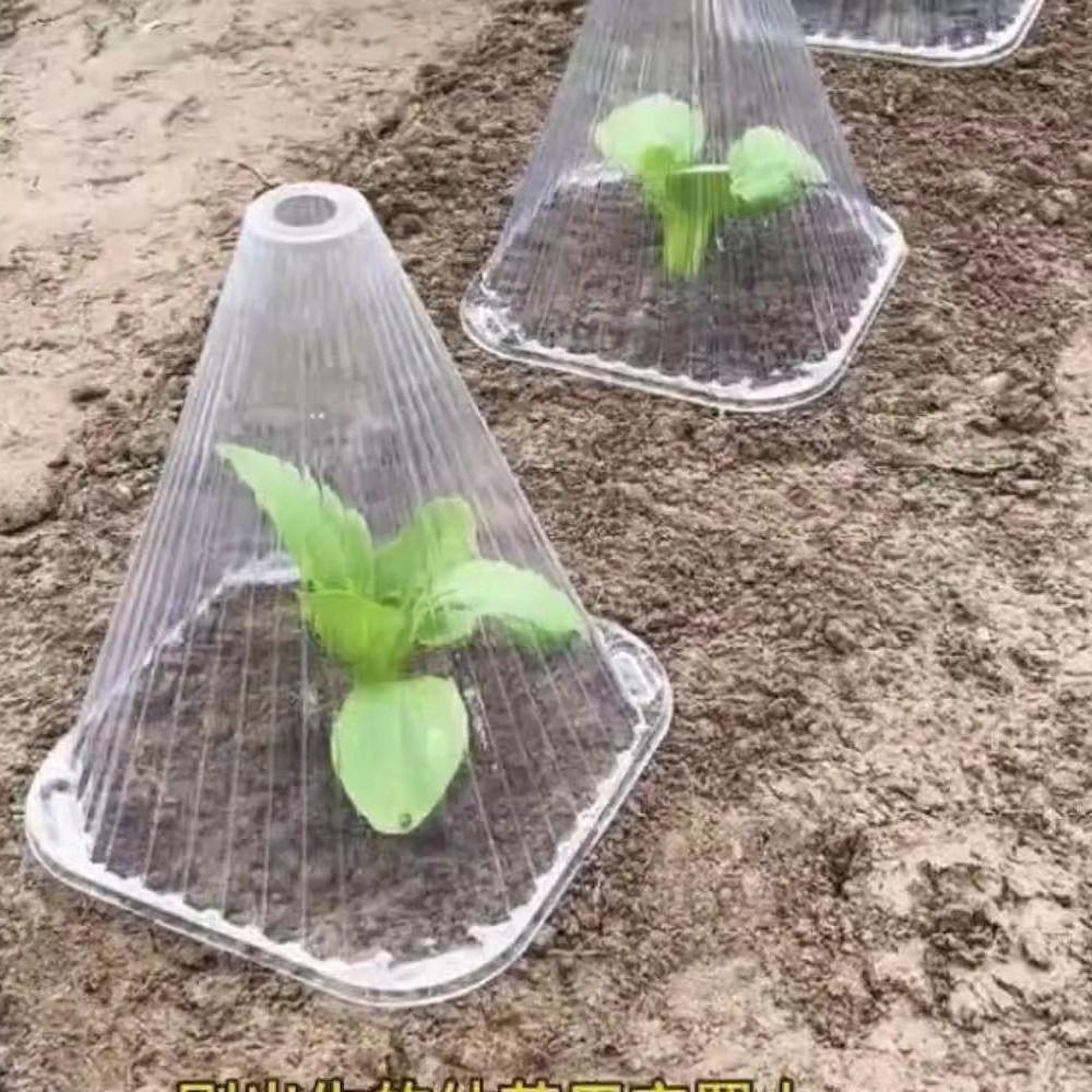 20pcs Windproof Plant Seedling Cover Conical Flower Protector Plant Insulation Cover  Frost Guard