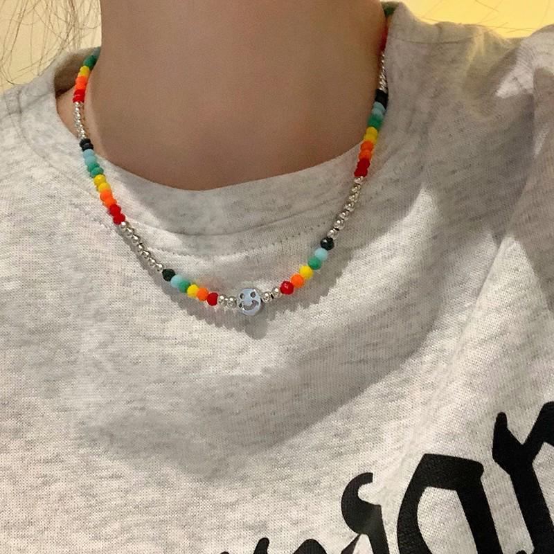 Dopamine Summer Beaded Necklace: Sweet, Unique Design for Women’s Cool Clavicle Style