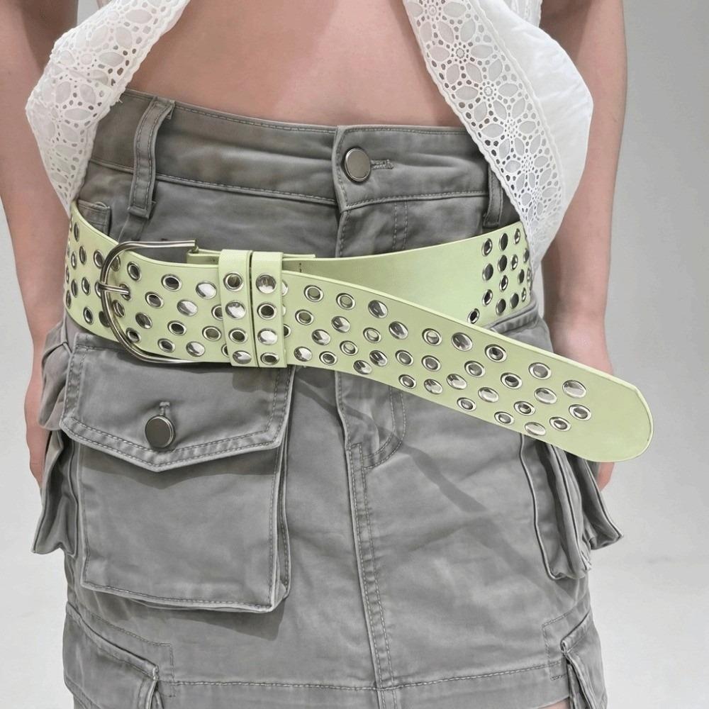 Heavy-Duty Design Punk Studded Belt Personalized Retro-style Decorative Belt Concert