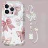Butterfly Bow Phone Case With Lanyard for Samsung Galaxy S22 S23 S21 Ultra Plus S20 FE A24 A14 A34 A35 A05 A05S A53 A33 A52 A32