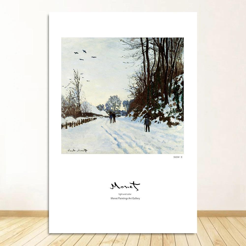 Claude Monet Klasická Umělecká Kolekce Obrazy Plátno Plakát a Tisky Nástěnné Umění Obrázky pro Halový Obývací Pokoj Domácí Dekorace Nástěnná Malba
