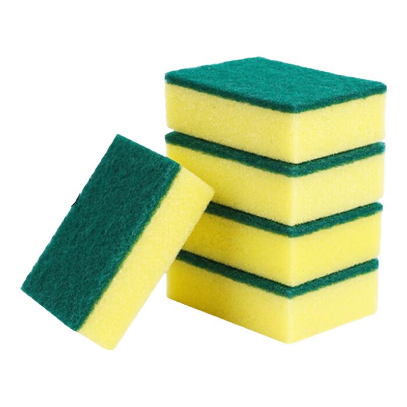 Hesdige Sponge Scouring Pad 10*7*3 (10 pcs) желто-зеленый