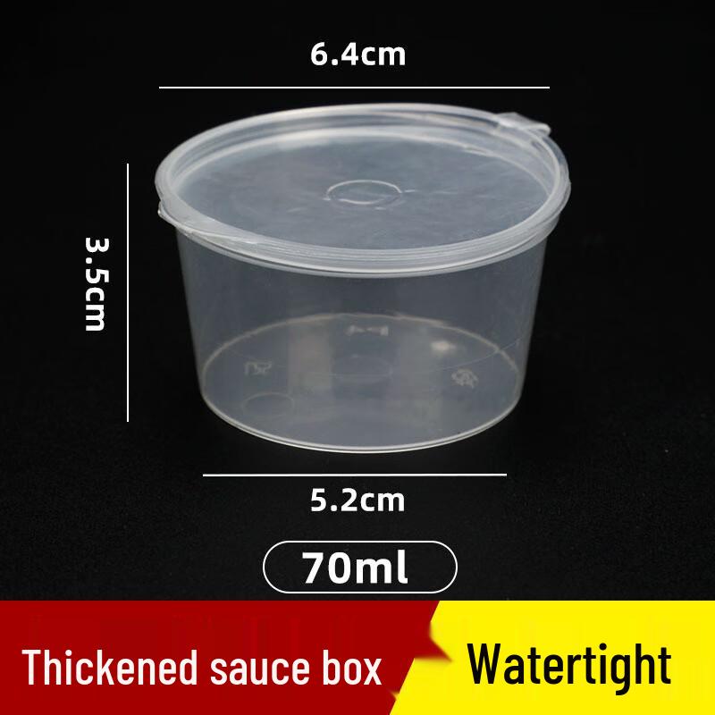 Disposable Clear Sauce Containers with Integrated Lids