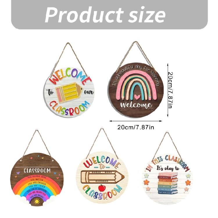 Welcome Sign for Classroom Welcome to Our Classroom Door Sign Decorations Back to School Door Hanger Teacher Supplies