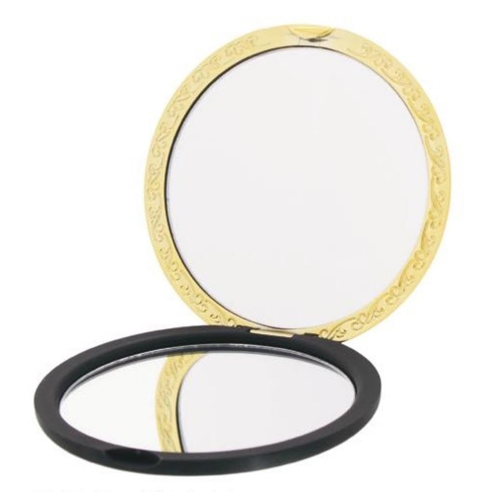 Terakoya Hello Kitty Engraved Compact Mirror with Ribbon, Size: Approx. 8.5 x 8.5cm, KT639-02