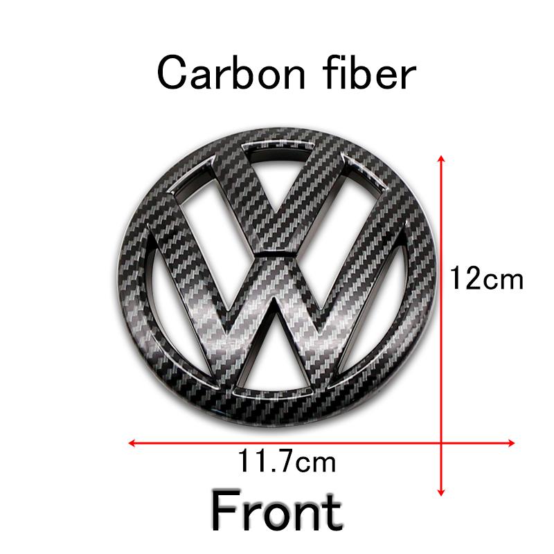 For VW Polo 2011 2012 2013 120mm 110mm Car Logo Emblem Hood Front Rear Tail Mark Rear Badge Replacement Accessories 6R0 853 600A