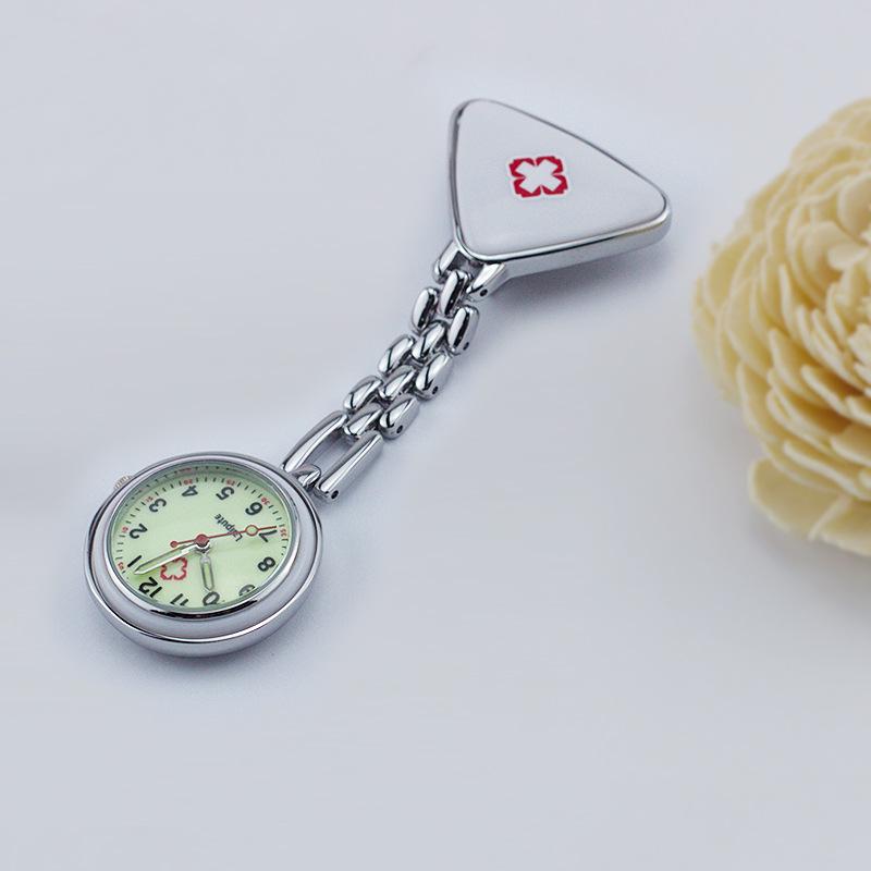Leppte Luminous Nurse Watch: Clip-on Retro Pocket Breast Watch for Women, Cute Student Engraving