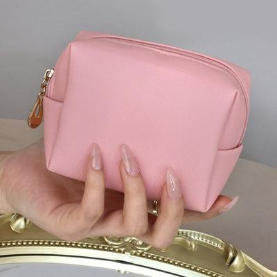 Mini Makeup Bag for Purse PU Cosmetic Bag Waterproof Toiletry Bag Traveling Makeup Bag Lipstick Cosmetic Pouch