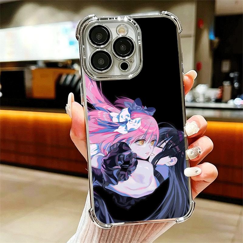 Madoka Magica Homura Soft Phone Case For iPhone 15 16 17 Air 14 Pro Max 16E Plus 13 12 Mini Plating Anti-Fall Fundas
