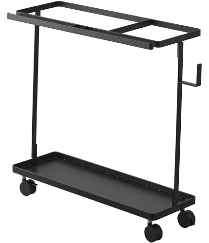 Yamazaki Tower Fitness Equipment Storage Rack with Casters, Black, Approx. W50.3 x D18.5 x H45.5cm (including casters), 1990