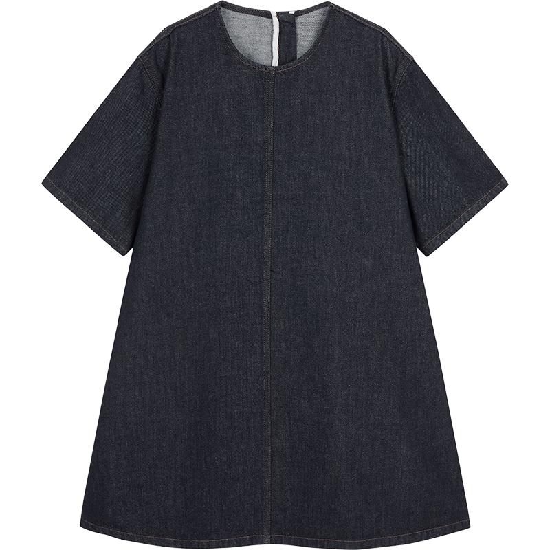 JNBY Summer Washed A-Line Short Sleeve Dress