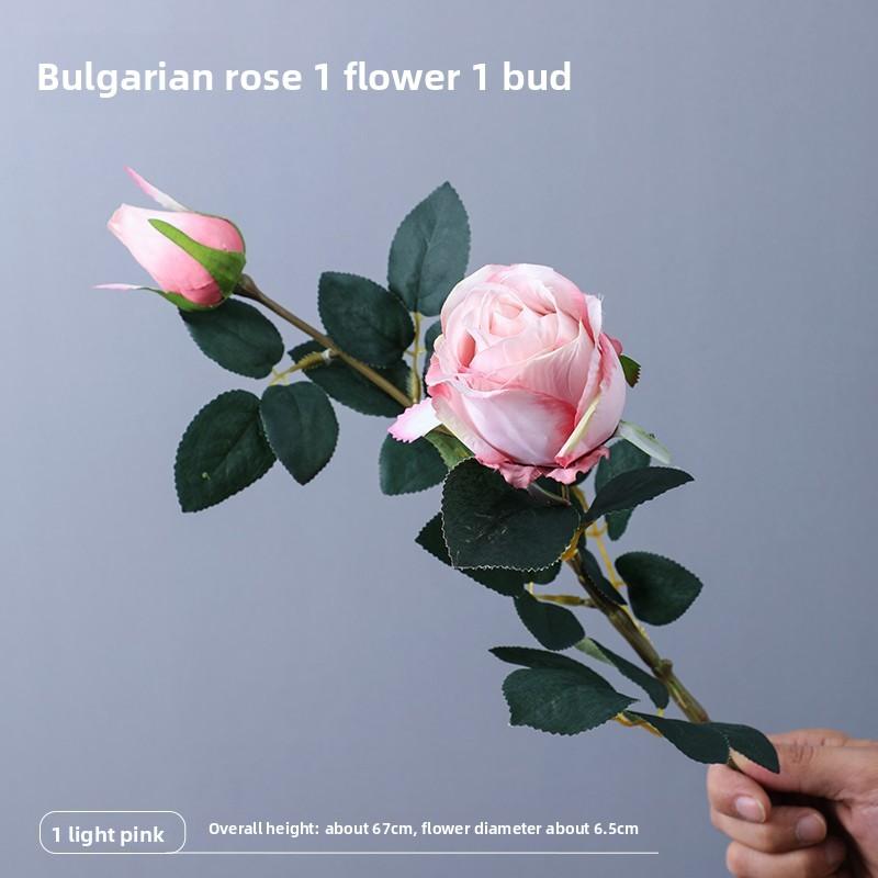 Two Artificial Flowers, Rose Silk Flowers, Home and Wedding Decoration Artificial Flowers, Dried Flowers, Bouquets, Living Room and Table Flowers