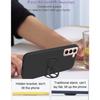 Coque Silicone - BOOLING - pour Samsung Galaxy S23 Plus - Noir - Souple - Anneau Support 360°