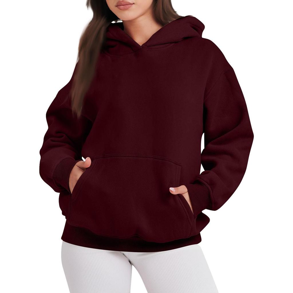 Damen Oversized Sweatshirts Pullover Hoodies Fleece Pullover Langarm Mit Taschen Winter Herbst Outfits