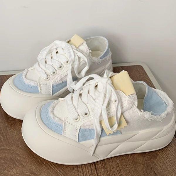 Two wear thick-soled semi-drag white shoes women's summer new bread shoes women's niche versatile casual sports board shoes