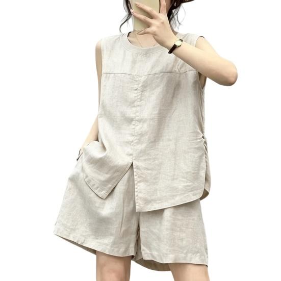 Yousheng Summer 2 Piece Sets for Women, Short Sleeve Crew Neck Top And Shorts Matching Set, Casual Loose Lounge Outfits