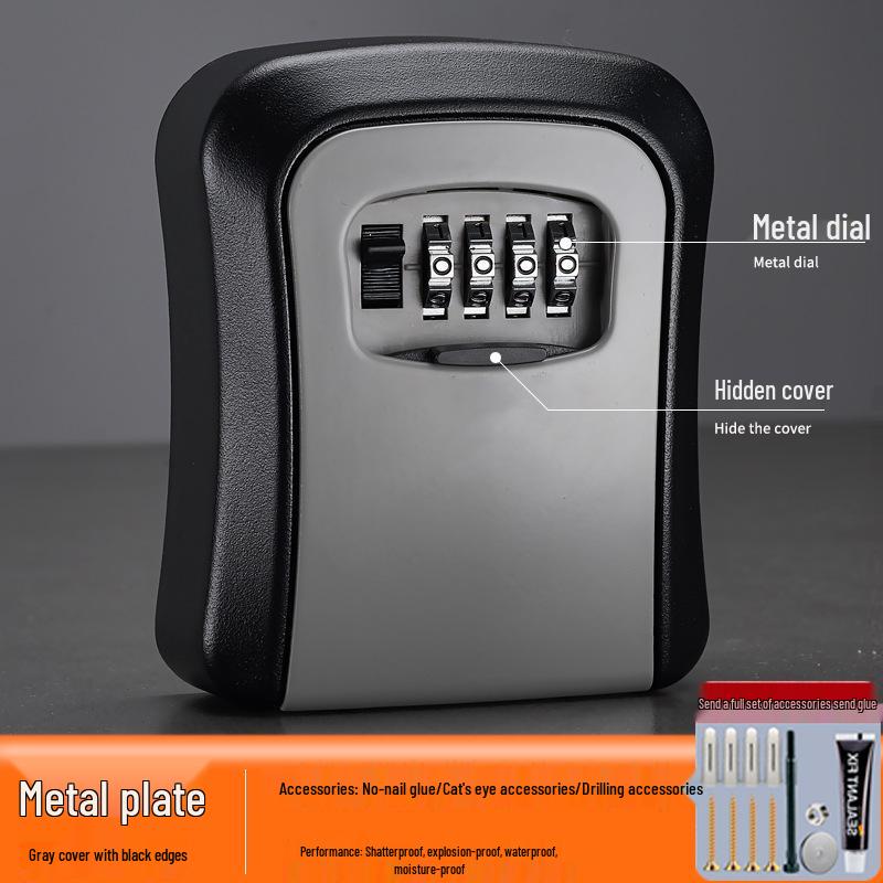 Wall-Mounted Anti-Theft Key Lock Box for Homes and Construction Sites