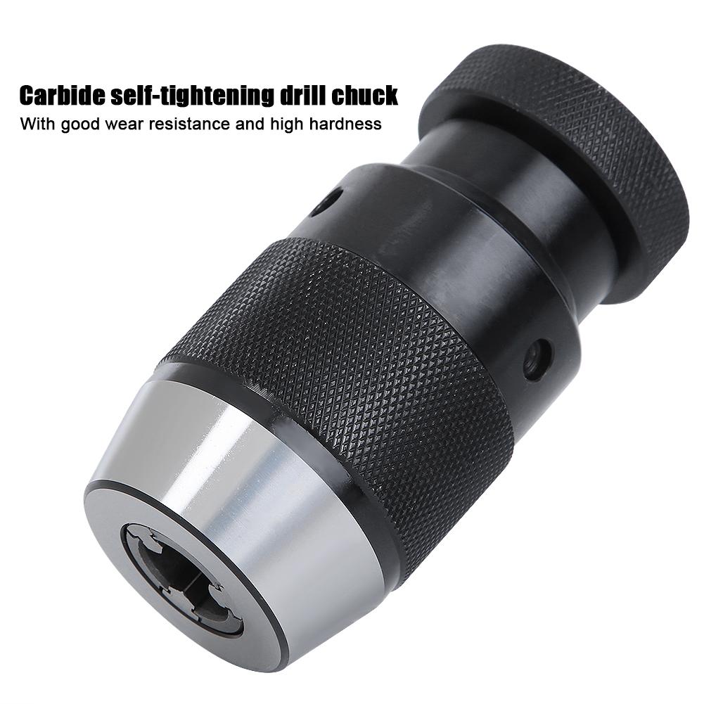Drill Chuck With Straight Shank Arbor Automatic Locking Chuck Self Tighten For Drilling Machine Drill Chuck With Straight Shank Arbor Automatic Locking Chuck Self Tighten For Drilling Machine