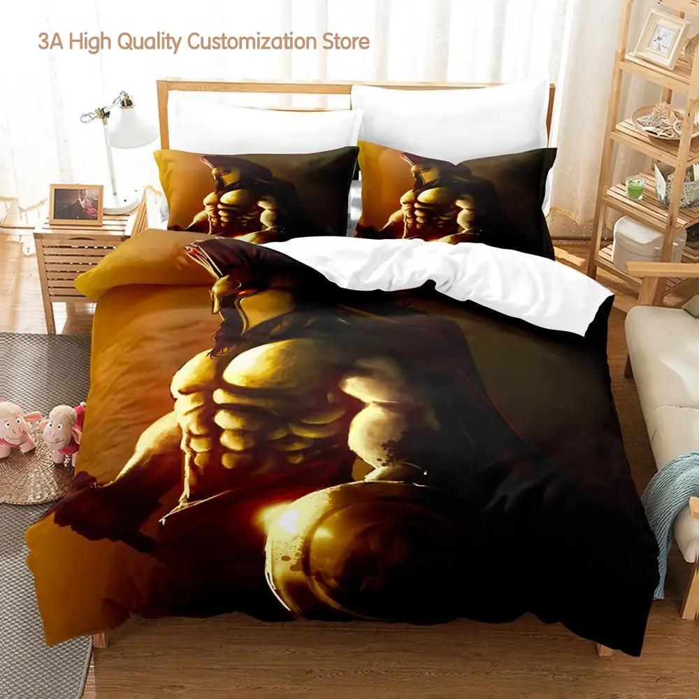 Spartan Bedding Set Single Twin Full Queen King Size Bed Set Aldult Boys Bedroom Duvetcover Sets 3D Print Anime Bed Sheet Set
