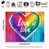 2D Flat Rainbow Love Is Love Backdrop LGBTQ Pride Celebration Background Cloth