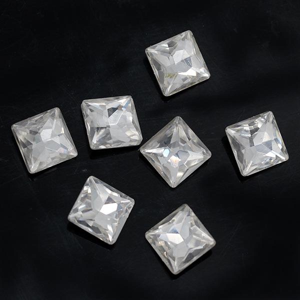 Multi-Colored Square Crystal Glass Gems – Decorative Artificial Stones for Clothing, Shoes, and Packaging
