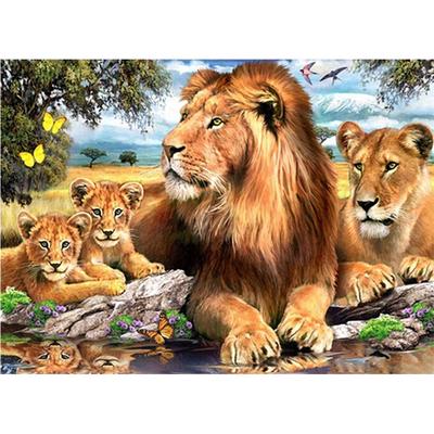 Full 5D Diy Diamond Painting Animal Lion Diamond Embroidery Cross Stitch Kits Home Decor Handmade Gifts